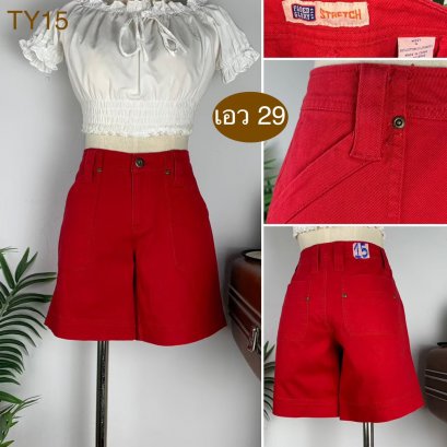 ♥️ รหัสTY15 ▪️ป้าย Faded Glory  ▪️ เอว 29&quot; สะโพก 38&quot; ต้นขา 24&quot; ▪️เป้า 8.5&quot; ยาว 15&quot; (นิ้ว)