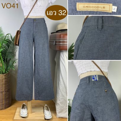 &hearts;️ รหัสVO41 ▪️ป้าย Crocodile  ▪️ เอว 32" สะโพก 39" ต้นขา 25" ▪️เป้า 10" ยาว 35.5" ปลายขา 10" (นิ้ว)