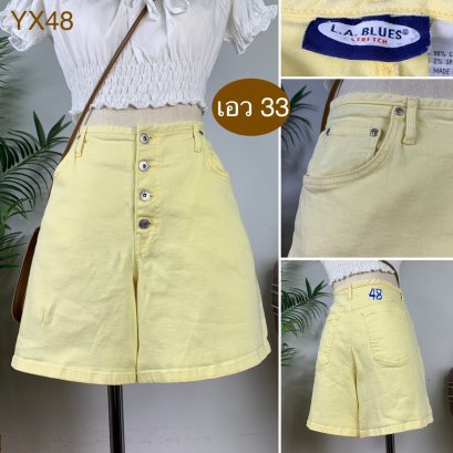 ♥️ รหัสYX48 ▪️ป้าย L.A.Blues  ▪️ เอว 33&quot; สะโพก 43&quot; ต้นขา 27&quot; ▪️เป้า 11&quot; ยาว 15.5&quot; (นิ้ว)