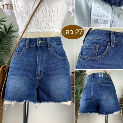 ♥️ รหัส1T5 ▪️ป้าย Shorts  ▪️ เอว 27&quot; สะโพก 34-36&quot; ต้นขา 21&quot; ▪️เป้า 10&quot; ยาว 11.5&quot; (นิ้ว)