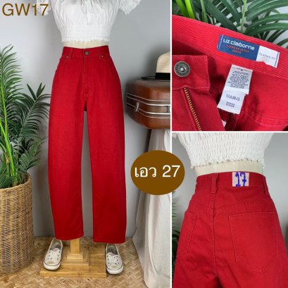 ♥️ รหัสGW17 ▪️ป้าย Liz  ▪️ เอว 27&quot; สะโพก 39&quot; ต้นขา 26&quot; ▪️เป้า 11&quot; ยาว 38&quot; (นิ้ว)