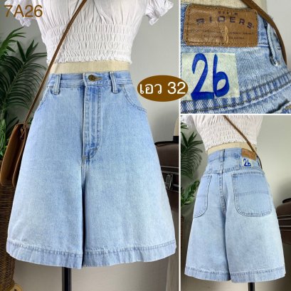 ♥️ รหัส7A26 ▪️ป้าย Riders  ▪️ เอว 32&quot; สะโพก 43&quot; ต้นขา 28&quot; ▪️เป้า 13&quot; ยาว 18&quot; (นิ้ว)