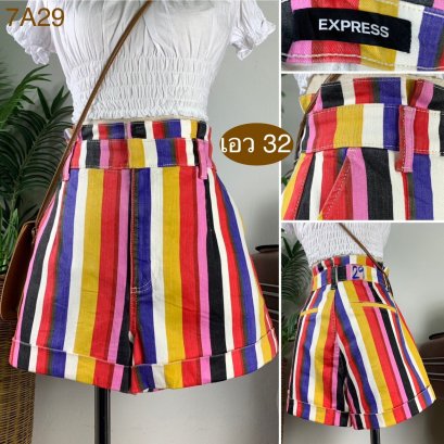 ♥️ รหัส7A29 ▪️ป้าย Express  ▪️ เอว 32&quot; สะโพก 40-44&quot; ต้นขา 25-26&quot; ▪️เป้า 13.5&quot; ยาว 15&quot; (นิ้ว)
