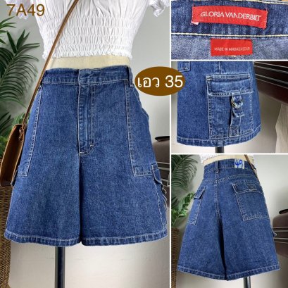 ♥️ รหัส7A49 ▪️ป้าย Glorla Vanderbilt  ▪️ เอว 35&quot; สะโพก 44&quot; ต้นขา 27&quot; ▪️เป้า 11.5&quot; ยาว 15&quot; (นิ้ว)