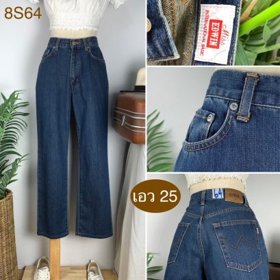 ♥️ รหัส8S64 ▪️ป้าย EDWIN  ▪️ เอว 25&quot; สะโพก 37&quot; ต้นขา 23&quot; ▪️เป้า 11&quot; ยาว 37&quot; (นิ้ว)