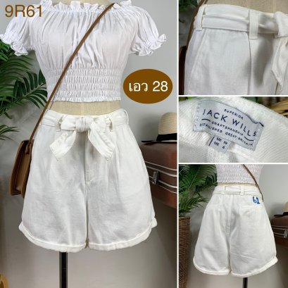 ♥️ รหัส9R61 ▪️ป้าย Jack Wills  ▪️ เอว 28&quot; สะโพก 38&quot; ต้นขา 23&quot; ▪️เป้า 12&quot; ยาว 17.5&quot; (นิ้ว)