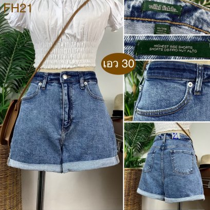 ♥️ รหัสFH21 ▪️ป้าย Wikl Fable  ▪️ เอว 30&quot; สะโพก 37-39&quot; ต้นขา 22-24&quot; ▪️เป้า 12&quot; ยาว 12.5&quot; (นิ้ว)