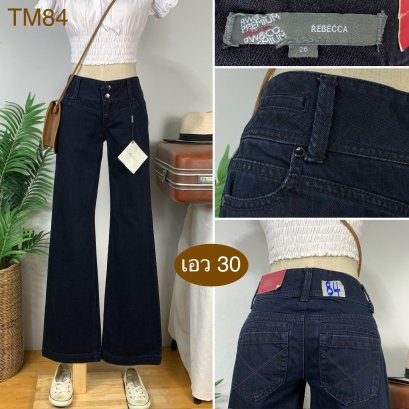 ♥️ รหัสTM84 ▪️ป้าย Rebecca  ▪️ เอว 30&quot; สะโพก 36&quot; ต้นขา 20&quot; ▪️เป้า 8.5&quot; ยาว 41.5&quot; ปลายขา 9.5&quot; (นิ้ว)