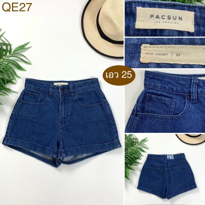 ♥️ รหัสQE27 ▪️ป้าย Pacsun  ▪️ เอว 25&quot; สะโพก 34-36&quot; ต้นขา 21-22&quot; ▪️เป้า 9&quot; ยาว 11&quot; (นิ้ว)