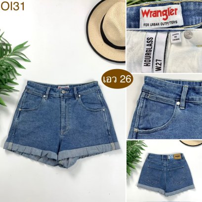 ♥️ รหัสOI31 ▪️ป้าย Wrangler  ▪️ เอว 26&quot; สะโพก 36-38&quot; ต้นขา 24&quot; ▪️เป้า 11.5&quot; ยาว 11.5&quot; (นิ้ว)