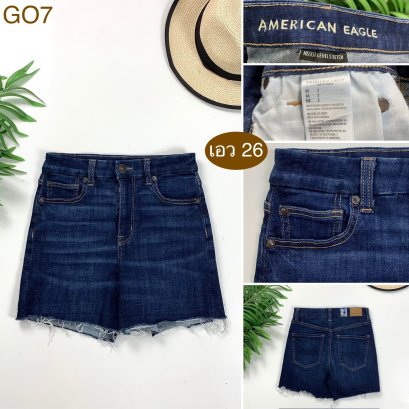 ♥️ รหัสGO7 ▪️ป้าย American Eagle  ▪️ เอว 26&quot; สะโพก 30-34&quot; ต้นขา 20-24&quot; ▪️เป้า 10.5&quot; ยาว 12.5&quot; (นิ้ว)