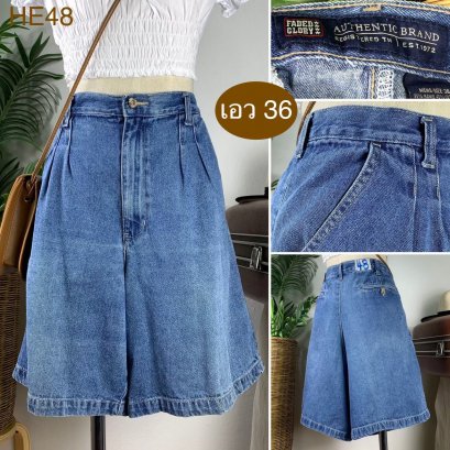 ♥️ รหัสHE48 ▪️ป้าย Faded Glory  ▪️ เอว 36&quot; สะโพก 46&quot; ต้นขา 30&quot; ▪️เป้า 13.5&quot; ยาว 19.5&quot; (นิ้ว)