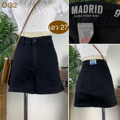♥️ รหัสOI32 ▪️ป้าย Madrid  ▪️ เอว 27&quot; สะโพก 33-37&quot; ต้นขา 21-22&quot; ▪️เป้า 11&quot; ยาว 13.5&quot; (นิ้ว)