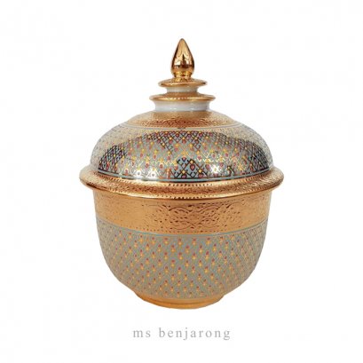 Bowl 4&quot; Benjarong Gold