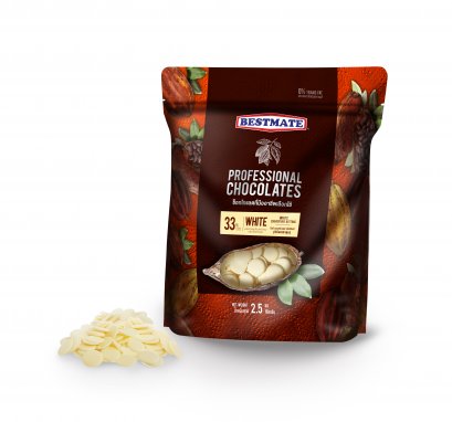 เบสท์เมท 33% ไวท์ คูเวอร์เจอร์ บัทเทินส์ 2.5 kg ( 33% White Couverture Buttons)