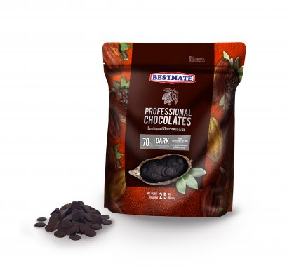 เบสท์เมท 70% ดาร์ก คูเวอร์ เจอร์ บัทเทินส์ 2.5 kg (70% Dark Couverture Buttons)