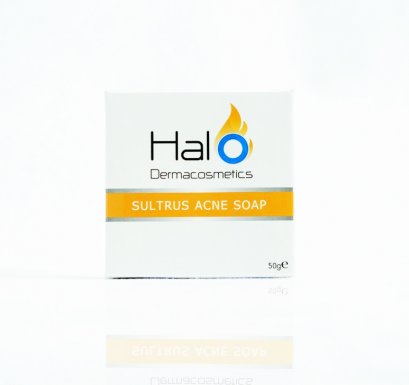 Halo Dermacosmetic Sultrus Acne Soap สบู่ทำความสะอาดผิวหน้า ลดสิว ฮาโล 50 กรัม