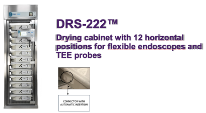 DRS-222 - Drying Cabinet with 12 Horizontal Positions for Flexible Endoscopes and TEE Probes