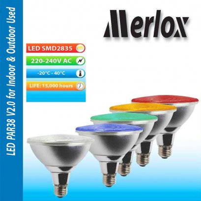 หลอดไฟ LED PAR38 220-220V 12W 45° E27 Merlox