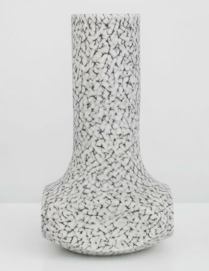 Four sides bottle vase Carved, Shaved earthenware