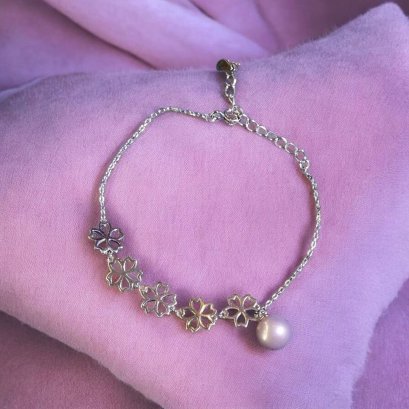 Freshwater pearl Bracelet with silver92.5 setting