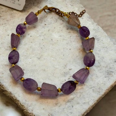 Amethyst bracelet with silver92.5 setting