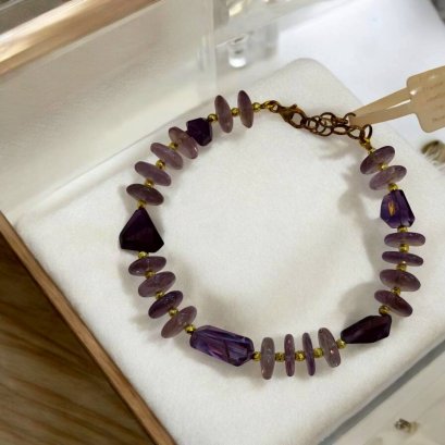 Amethyst Bracelet with silver92.5 setting