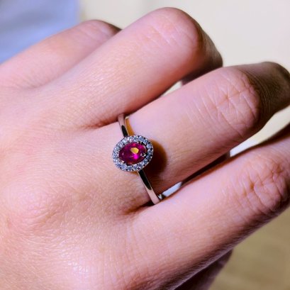 แหวนพลอยตัวเรือนเงิน92.5