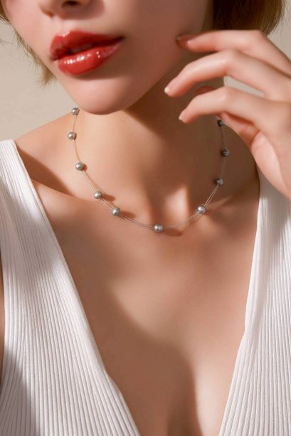 สร้อยคอมุกน้ำจืดแท้