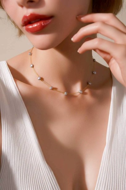 สร้อยคอมุกน้ำจืดแท้