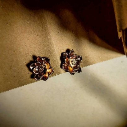 Silver 92.5 earrings with white gold plated