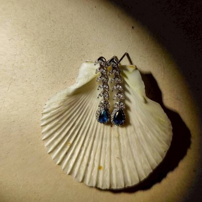 CZ Earrings with silver92.5 settings