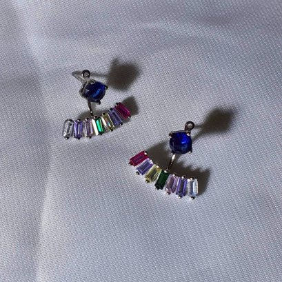 Earrings With MixGem stone Silver92.5 Setting