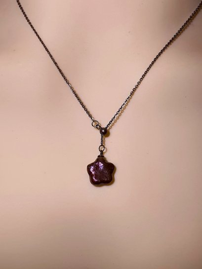 Freshwater pearl necklace with silver92.5 setting