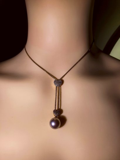 Freshwater pearl necklace with silver92.5 setting