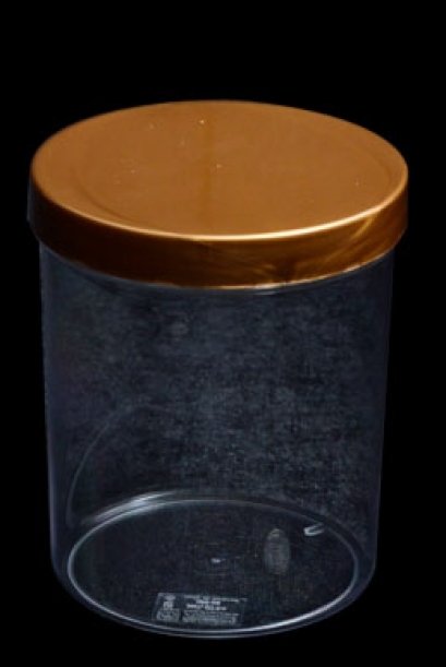 0754G โหลกลมเล็ก ฝาทอง 450 ml. DIA:8.5 X 10.2cm-N