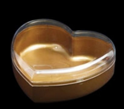 1385G กล่องหัวใจจัมโบ้ ฐานทอง ฝาใส 1.75 Lt.-N