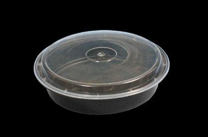 1548 กล่องกลม ฐานดำ ฝาใส 1.4 lt @25-N