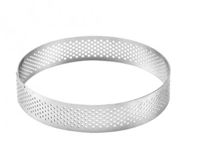 SN3163 10 cm Perforated Tart Ring 100x20 mm