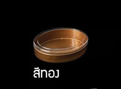 1393G กล่องรูปไข่เล็ก ฐานทอง ฝาใส 450 ml.-N