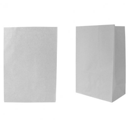 8372 White Stand Paper Bag 13*8*22 cm@100