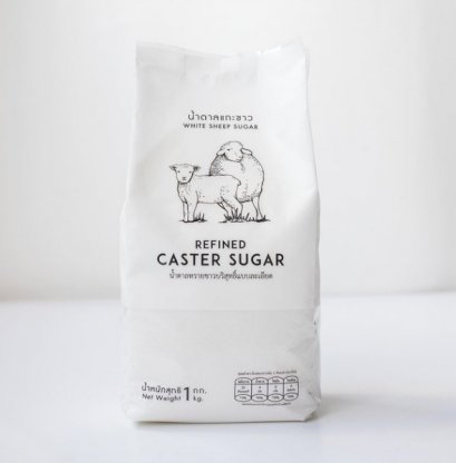 น้ำตาลทรายบริสุทธิ์ (Cluster) 1 กก. ตรา น้ำตาลแกะขาว