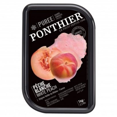 Frozen White Peach Puree ตรา Ponthier 1 kg