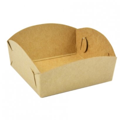 KHT7N01 ถาดรองพร้อมหัวถุงขนมกระดาษน้ำตาล 7 นิ้ว