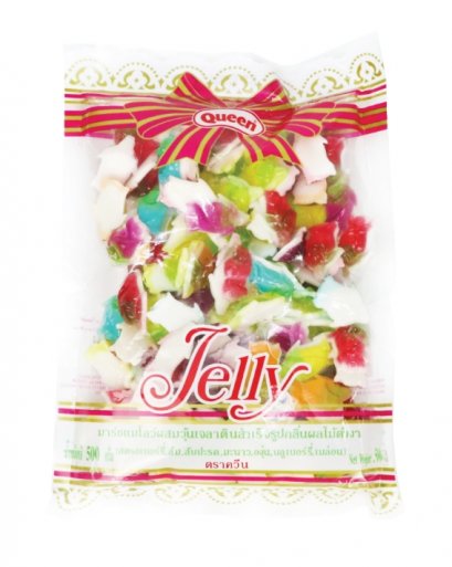 เยลลี่กุหลาบ 2 ชั้น Queen 500 กรัม
