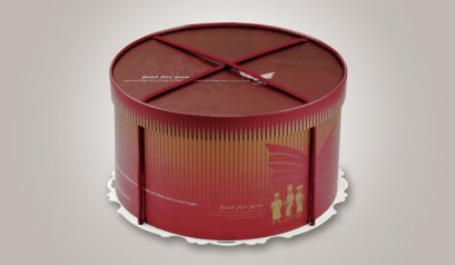 122BK-1 กล่องเค้กกลมน้ำตาล