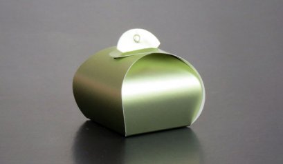 BK012 กล่องโค้งเล็ก สีเขียว