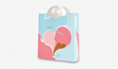 C1607-1  ถุงกระดาษ ลาย  32*8*34(H) cm@10