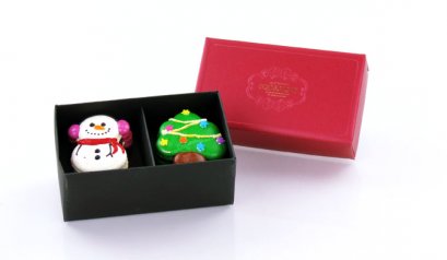 C70205A Box: Red Prosperity 2 Holes DIA: 12.2x6.9x5 cm