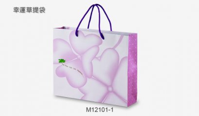 M12101-1 ถุงกระดาษ ลาย Hope Faith Love Happiness 32*8*26 cm@10